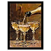 Papermoon Bild (Vintage Champagne, B x H: 100 x 140 cm, Ohne Passepartout, Rahmen Schwarz) | BAUHAUS