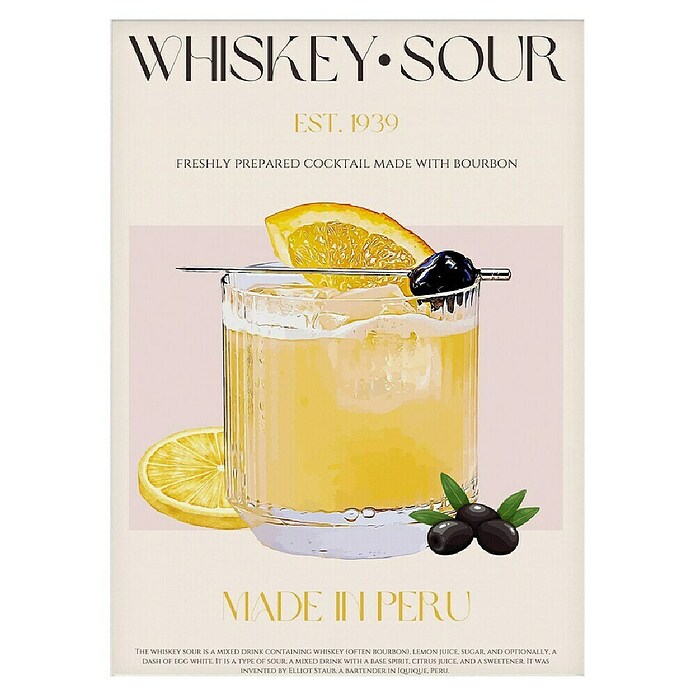 Papermoon Poster (Peru Whisky Bliss, B x H: 70 x 100 cm, Mit Passepartout) | BAUHAUS