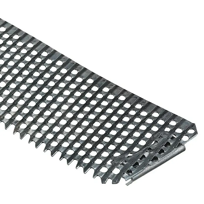 Stanley Hoja de repuesto surform - Largo: 250 mm, Específico para: Cepillo surform, Estándar - Primer plano de un rallador grueso con muchos agujeros pequeños y una superficie afilada, ideal para rallar verduras y quesos.