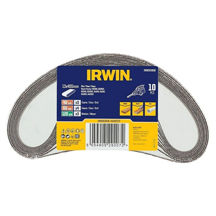 Irwin Schuurbandset Set van 10 stuks (b x l: 13 x 455 mm, 10 st.) | BAUHAUS