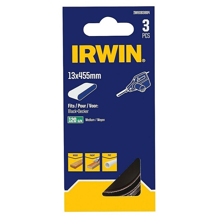Irwin Schuurbandset Set van 3 stuks (b x l: 13 x 455 mm, 120, 3 st.) | BAUHAUS