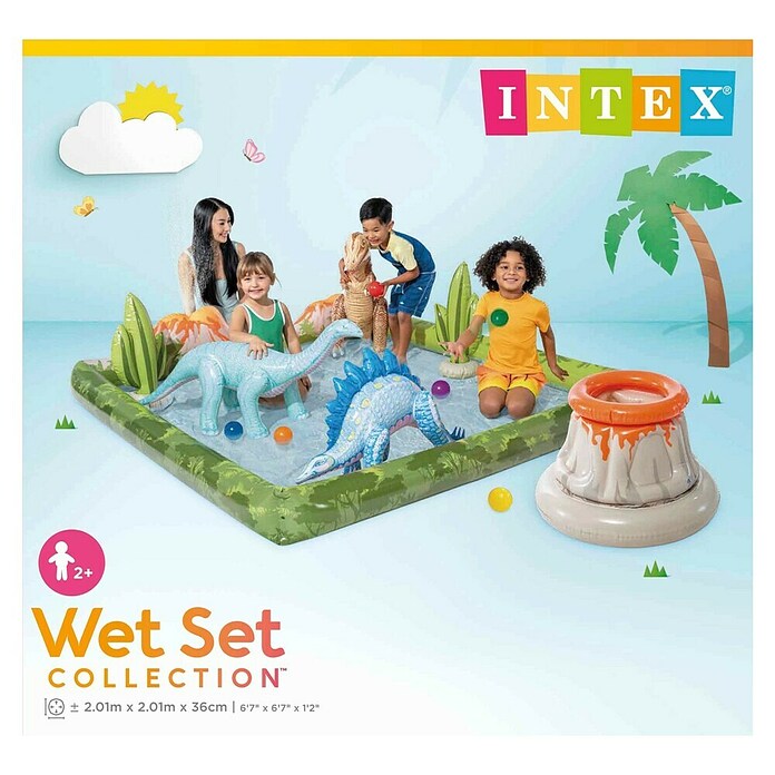 Intex Napihljiv bazenček Jurski park  (201 x 36 x 201 cm) | 8308 - Aufblasartikel | ICIC - Pools / Whirlpools Zubehör | ICI - Pools & Zubehör | IC - Freizeit im Garten | I - Stadtgarten | BAUHAUS
