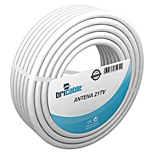 Bricable Cable coaxial antena 21TV (25 m, 21 VATC, Blanco)