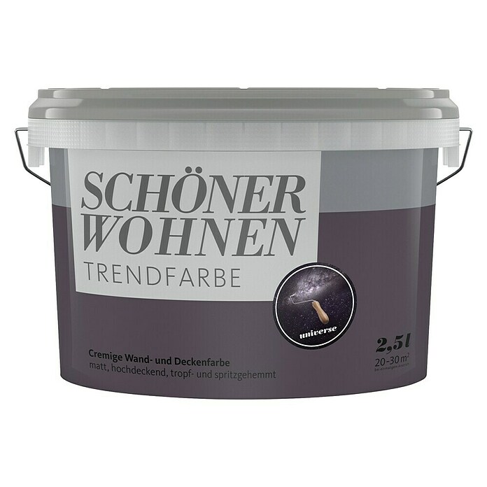 SCHÖNER WOHNEN-Farbe Wandfarbe Trendfarbe (Universe, Matt, 2,5 l, Konservierungsmittelfrei) | BAUHAUS