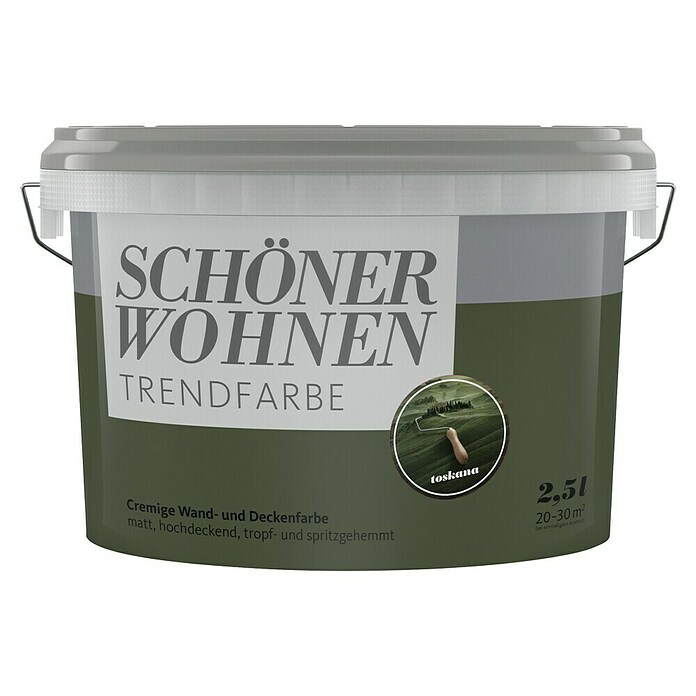 SCHÖNER WOHNEN-Farbe Wandfarbe Trendfarbe (Toskana, Matt, 2,5 l, Konservierungsmittelfrei) | BAUHAUS