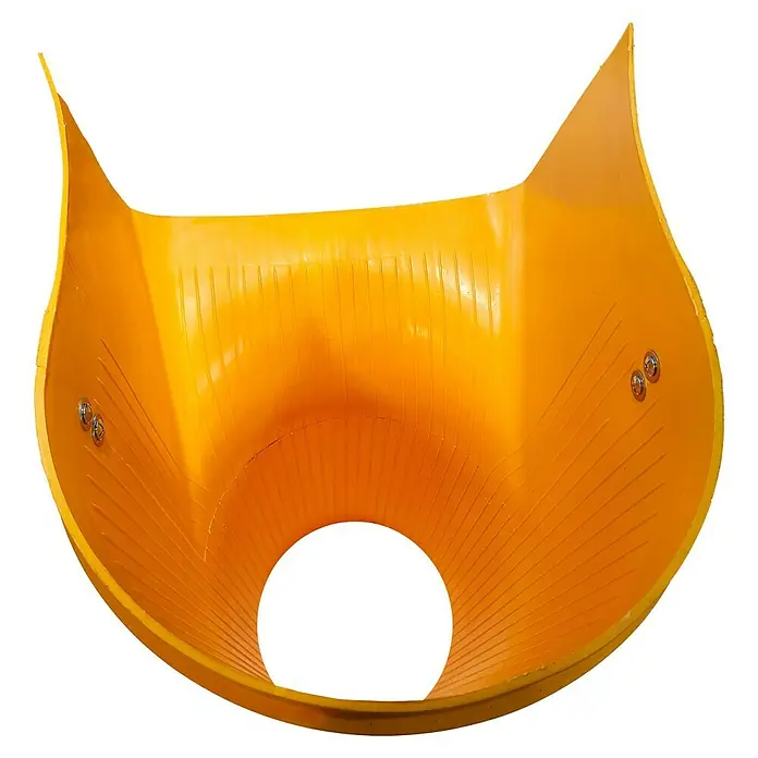 Haemmerlin Trichter für Bauschuttrutschen - Durchmesser: 62 cm, Kunststoff, Passend für: Bauschuttrutschen - Gelber Kunststoff-Schneepflugaufsatz für Rasentraktoren, perfekt für die Winterwartung und Schneeräumung.