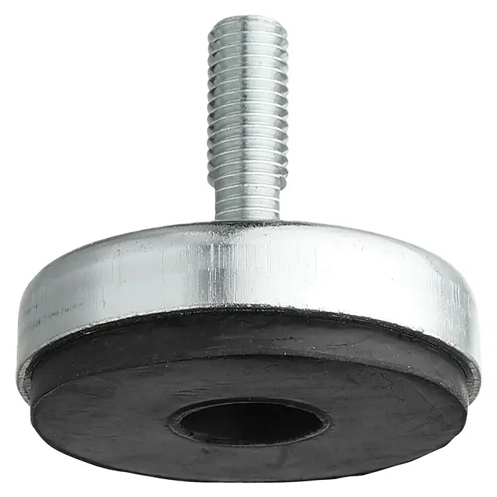 Elfa Garage+ by Elfa Stellfuß - Ø x H: 5,5 cm x 5,1 mm - Verstellbarer Möbelfuß mit Metallgewinde und Gummiauflage für sicheren Stand.