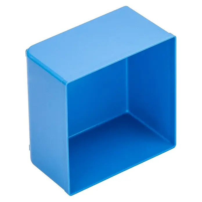 Lockweiler Compartimento para piezas pequeñas - 10,8 x 10,8 x 6,3 cm, Azul - La caja de plástico azul es versátil y ofrece una solución de almacenamiento robusta para varios objetos.