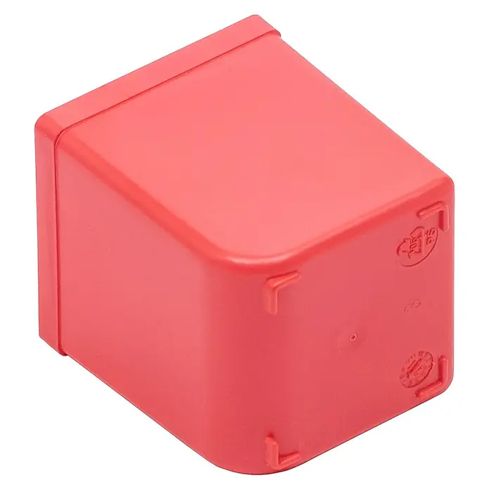 Lockweiler Compartimento para piezas pequeñas - 5,4 x 5,4 x 6,3 cm, Rojo - Una caja de conexiones roja para instalaciones eléctricas, ideal para uso en interiores, ofrece protección segura para las conexiones de cables.