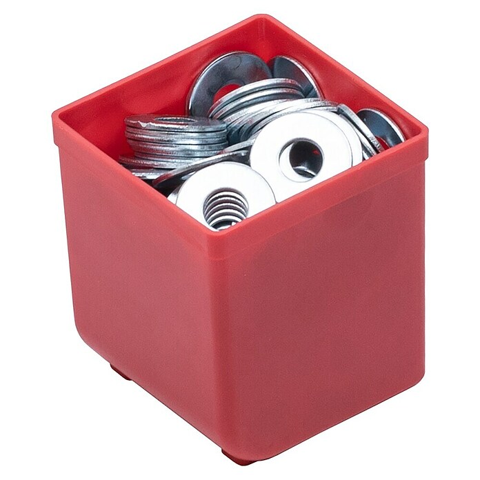 Lockweiler Compartimento para piezas pequeñas (5,4 x 5,4 x 6,3 cm, Rojo)
