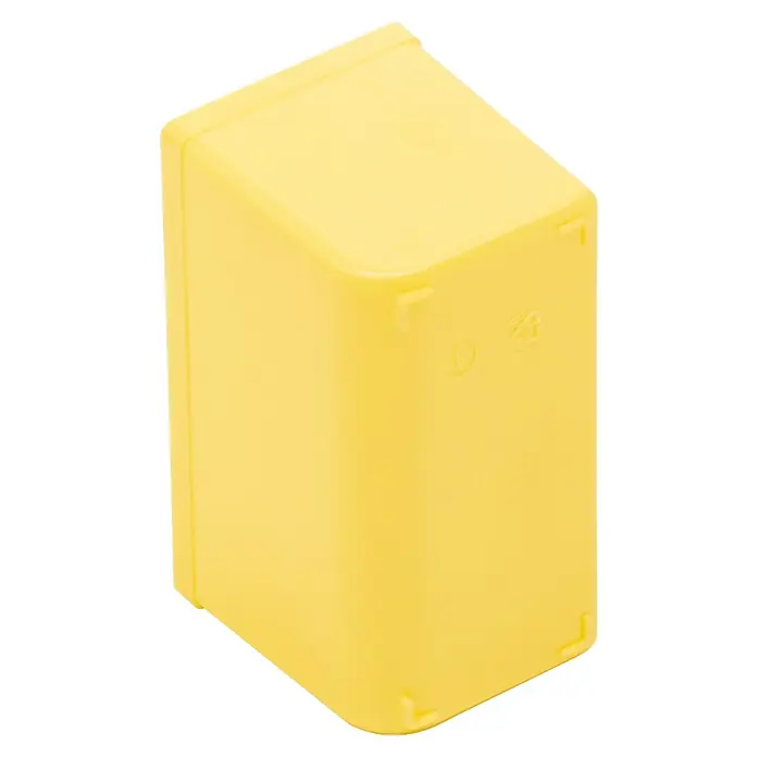 Lockweiler Compartimento para piezas pequeñas - 5,4 x 10,8 x 6,3 cm, Amarillo - Caja de plástico cuadrada amarilla, ideal para guardar objetos pequeños. Diseño sencillo para un uso versátil. Perfecta para la organización.