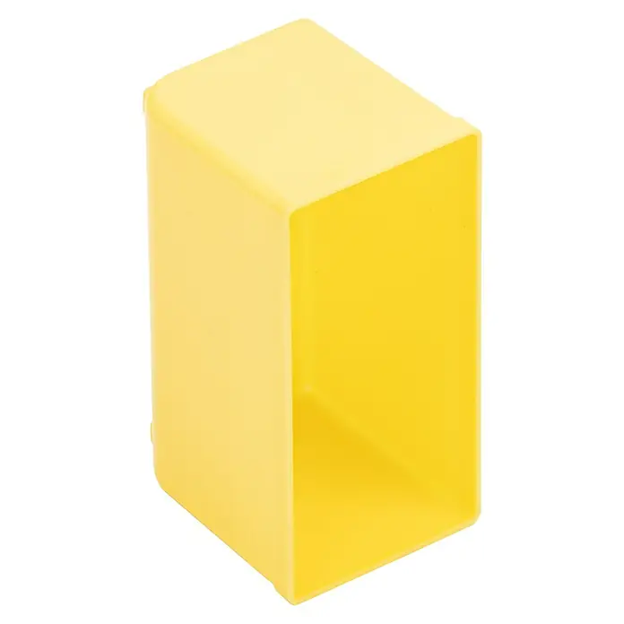 Lockweiler Compartimento para piezas pequeñas - 5,4 x 10,8 x 6,3 cm, Amarillo - Caja hueca rectangular amarilla.