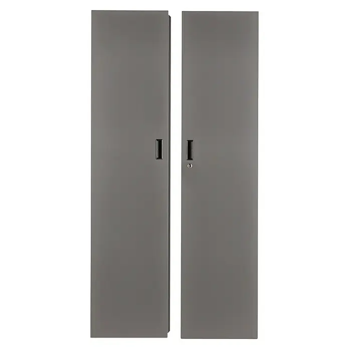 Elfa Garage+ by Elfa Doppeltür für Hochschrank - L x B x H: 2,5 x 42,9 x 177,6 cm - Graue Metall-Doppeltür mit Griffen. Ideal für Schränke oder Lagerräume. Robust und funktional.