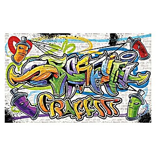Fototapete Buntes Graffiti (B x H: 368 x 254 cm, Vlies)