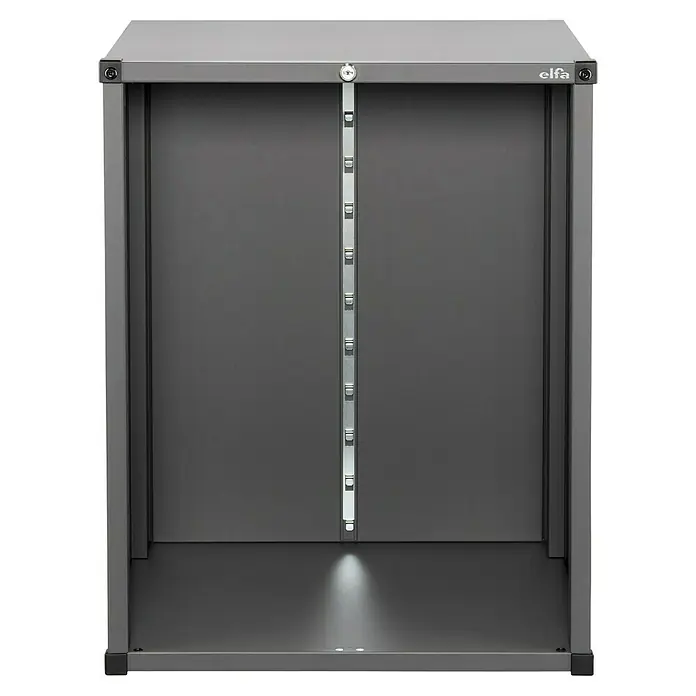 Elfa Garage+ by Elfa Metallgestell für Unterschrank - L x B x H: 53,1 x 60,5 x 76,7 cm - Ein Elfa-Aufbewahrungsschrank mit eingebauter Beleuchtung, ideal für die Organisation und Lagerung von Gegenständen.