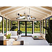 Palmako Caseta de jardín Isabella (Medidas ext. (An x Pr): 661 x 465 cm, Madera sin tratar, Natural) | BAUHAUS