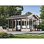 Palmako Caseta de jardín Isabella (Medidas ext. (An x Pr): 465 x 465 cm, Madera sin tratar, Natural) | BAUHAUS