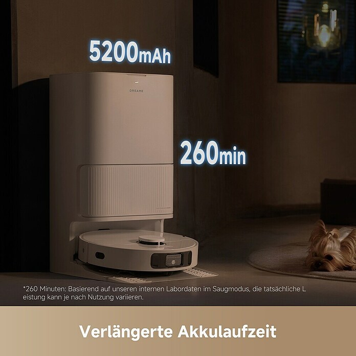 Dreame Robot aspirador con mopa D20 Ultra (Potencia de aspiración: 13.000 Pa, Duración de la batería: 260 min, Capacidad del robot: 320 ml) | BAUHAUS