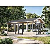 Palmako Caseta de jardín Isabella (Medidas ext. (An x Pr): 661 x 465 cm, Madera sin tratar, Natural) | BAUHAUS