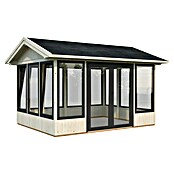 Palmako Caseta de jardín Isabella (Medidas ext. (An x Pr): 465 x 367 cm, Madera sin tratar, Natural) | BAUHAUS