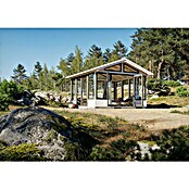 Palmako Caseta de jardín Isabella (Medidas ext. (An x Pr): 465 x 465 cm, Madera sin tratar, Natural) | BAUHAUS