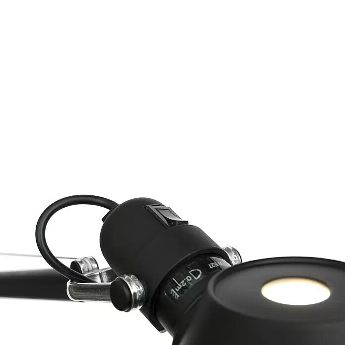 Artemide Tischleuchte Tolomeo - 77 W, Schwarz, Silber, Schwarz, E27 - Detailaufnahme