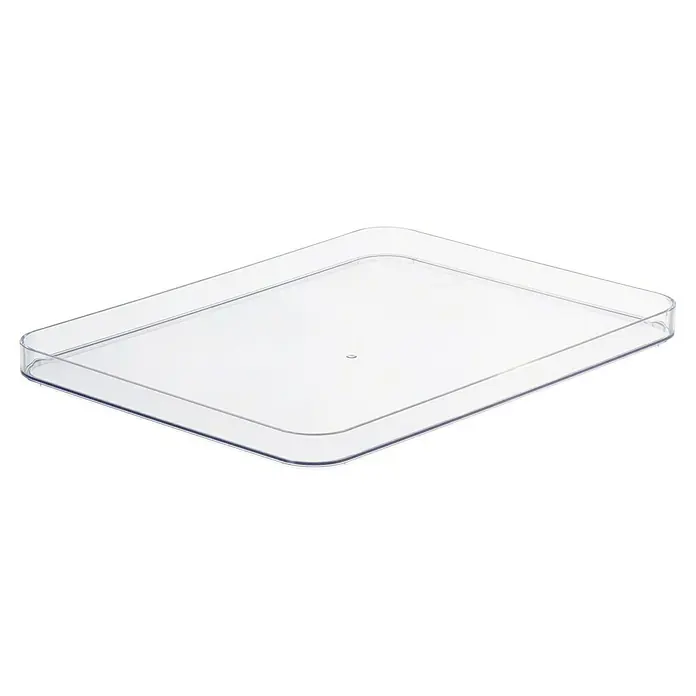 SmartStore Deckel Compact - L x B x H: 40 x 29,5 x 2,6 cm, Kunststoff, Transparent - Klarsichtiger rechteckiger Organizer zur Aufbewahrung von Gegenständen. Ideal für Schubladen, Regale oder Schreibtische.