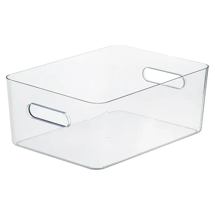 SmartStore Aufbewahrungsbox Compact - L x B x H: 41 x 28,7 x 15,5 cm, Kunststoff, Transparent - Klare Aufbewahrungsbox aus Kunststoff mit Griffen zur einfachen Organisation von Gegenständen im Haushalt oder Büro.