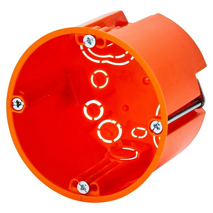 Hohlwanddose Tief (68 x 61 mm, 1-fach, Orange, 1 Stk.)