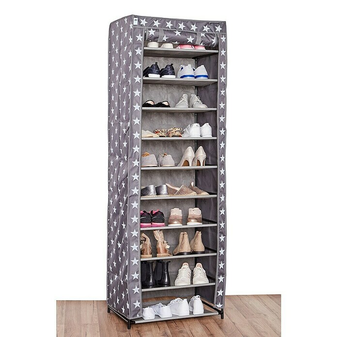 Schuhschrank (60 x 40 x 175 cm, Passend für: 40 Paar Schuhe)