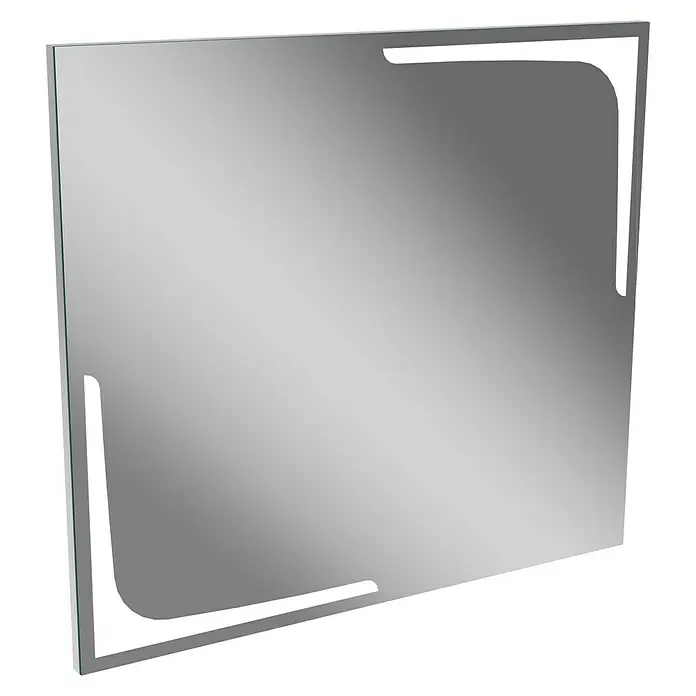 Lanzet K1 Badmöbel-Set K19B1 - 89,2 cm, Berg Eiche - Ein stilvoller Spiegel mit einem einzigartigen Rahmendesign, das jedem Raum Eleganz verleiht. Perfekt für moderne Badezimmer oder Flure.