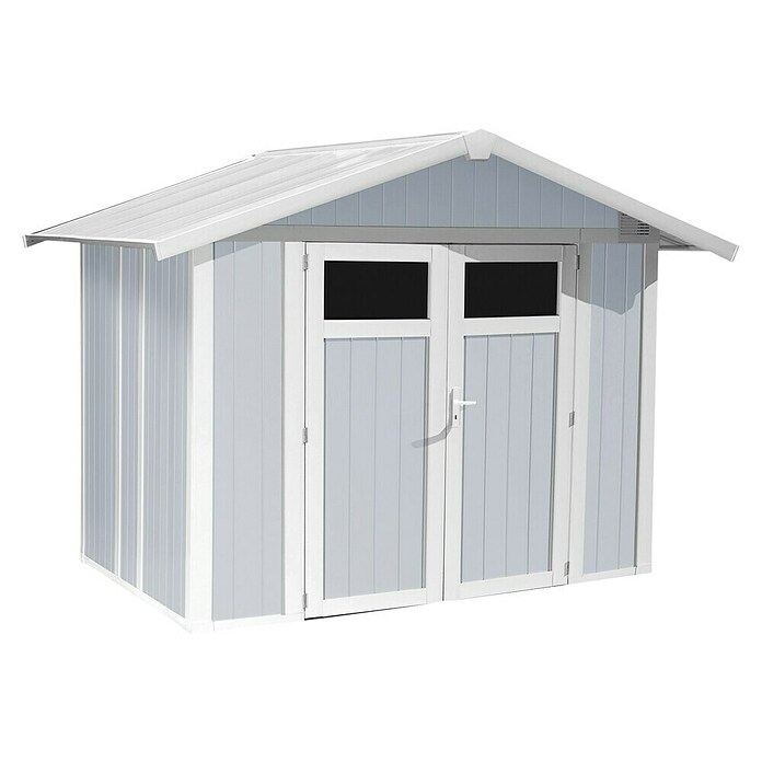 Grosfillex Caseta para jardín Utility (Medidas ext. (An x Pr): 295 x 261 cm, Plástico, Gris azulado) | BAUHAUS