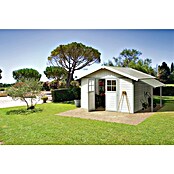Grosfillex Techo inclinado adosado (Específico para: Casetas de jardín Grosfillex a partir de 7,5 m², Blanco/Gris) | BAUHAUS
