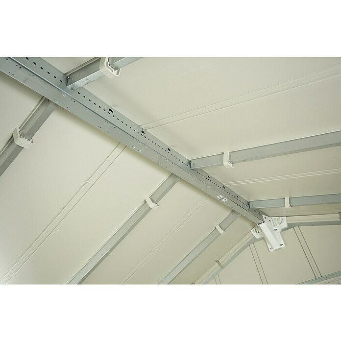 Grosfillex Caseta para jardín Deco (Medidas ext. (An x Pr): 370 x 298 cm, Plástico, Beige/Blanco, 7,5 m²) | BAUHAUS