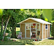 Grosfillex Caseta para jardín Deco (Medidas ext. (An x Pr): 370 x 298 cm, Plástico, Beige/Blanco, 7,5 m²) | BAUHAUS