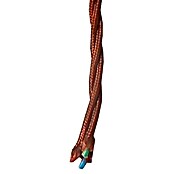 Bricable Cable textil cruzado (H07V-K2x1,5, Marrón, 5 m)