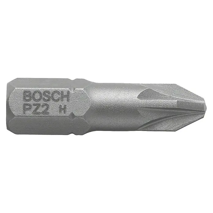 Bosch Punta Extra Hard C - PZ 2, 25 mm, 3 ud. - Punta de destornillador Bosch PZ2 H para atornillado preciso. Ideal para profesionales y aficionados al bricolaje que valoran la calidad.