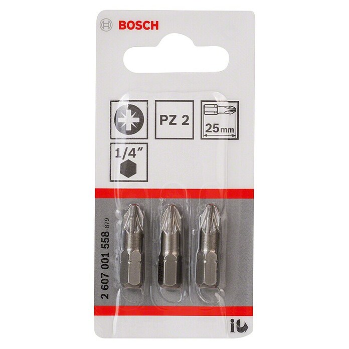 Bosch Professional Juego de puntas Extra Hard PZ2 (3 uds.)