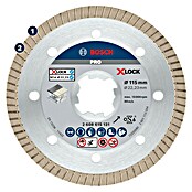 Bosch Professional X-Lock Disco de corte de diamante Best for Ceramic Extra Clean Turbo (Diámetro disco: 115 mm, Específico para: Gres porcelánico)