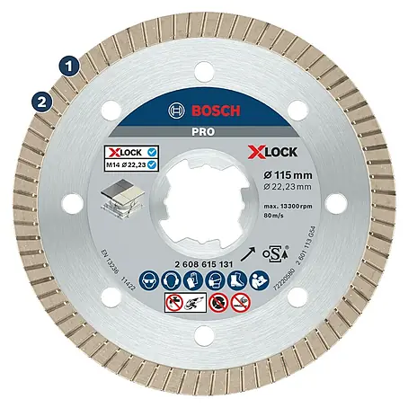 Bosch Professional X-Lock Disco de corte de diamante Best for Ceramic Extra Clean Turbo