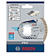 Bosch Professional X-Lock Disco de corte de diamante Best for Ceramic Extra Clean Turbo (Diámetro disco: 115 mm, Específico para: Gres porcelánico)
