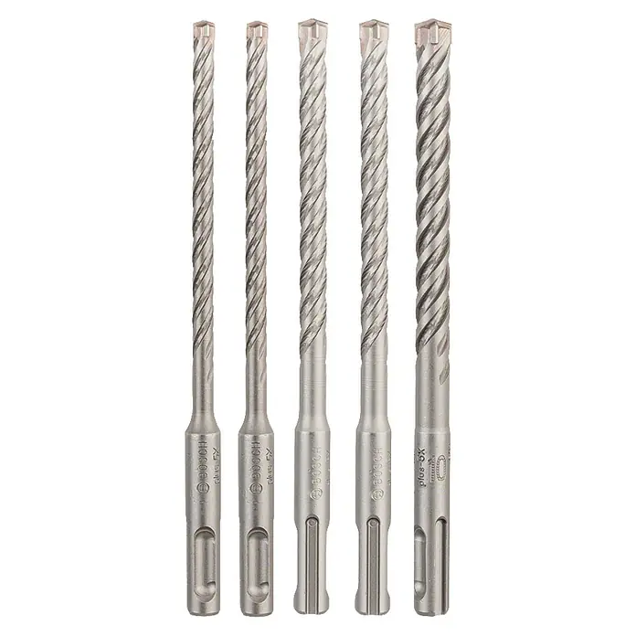 Bosch Broca para hormigón y mampostería SDS-Plus - Diámetro de la broca: 10 mm - Surtido de brocas para martillo perforador Bosch SDS plus-5X en varios tamaños para taladrar hormigón y mampostería de manera eficiente.