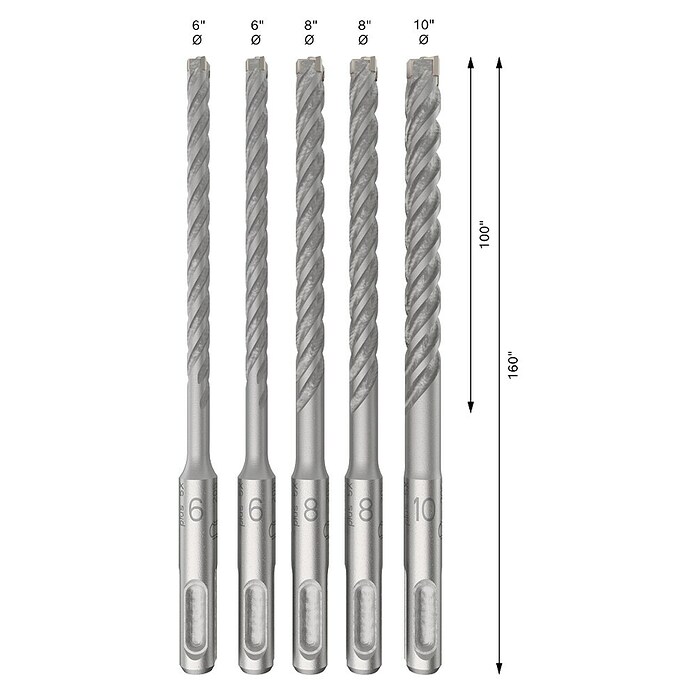 Bosch Set de brocas para hormigón SDS-Plus 5X (5 piezas)