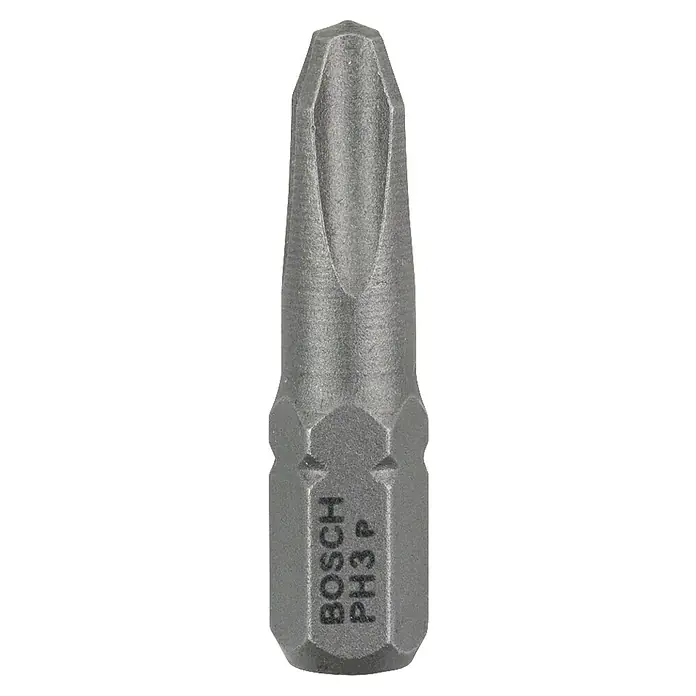 Bosch Punta Extra Hard C - PH 3, 25 mm, 3 ud. - Punta de atornillar Bosch PH3 P para atornillado preciso. Herramienta duradera para uso profesional, ideal para artesanos y aficionados al bricolaje.