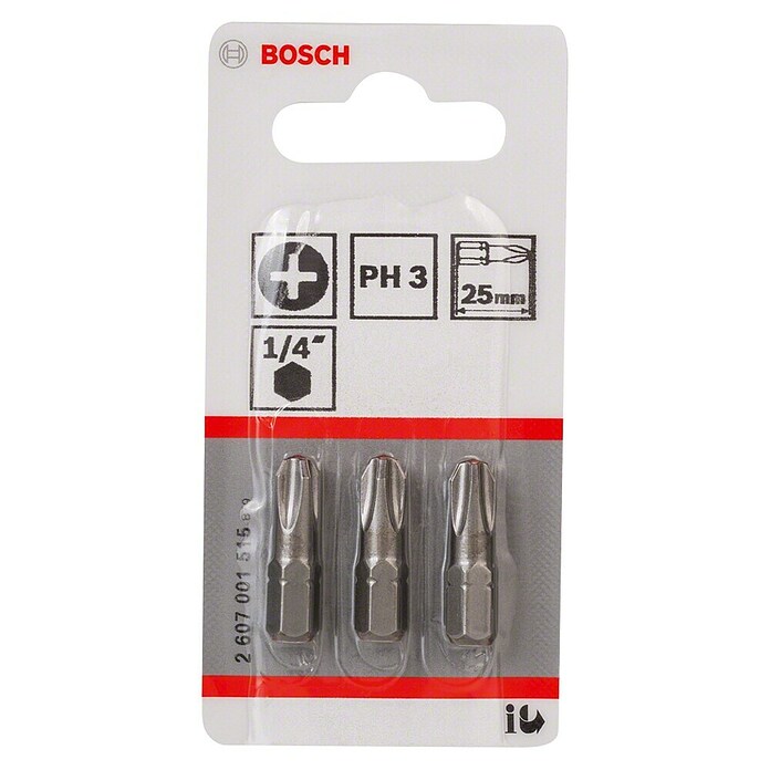 Bosch Punta Extra Hard C (PH 3, 25 mm, 3 ud.) | BAUHAUS