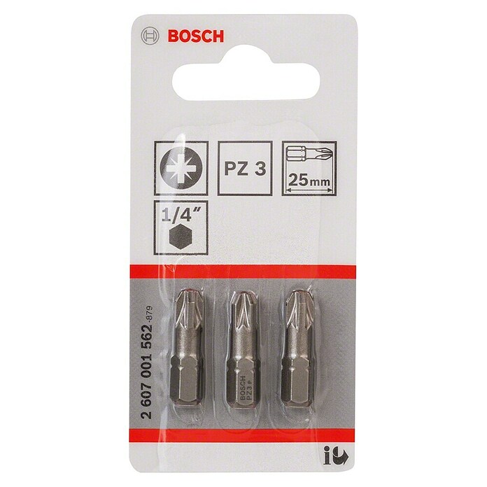 Bosch Punta Extra Hard C (PZ 3, 25 mm, 3 ud.) | BAUHAUS