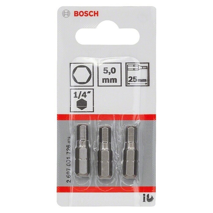Bosch Punta Extra Hard C (HEX 5 mm, 25 mm, 3 ud.) | BAUHAUS