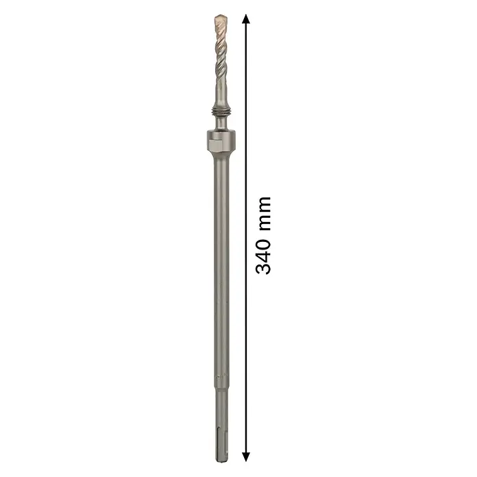 Bosch Adaptador SDS-Plus CoreCutter - Diámetro vástago: 16 mm, Largo: 340 mm - Imagen de una barra de perforación SDS-Max, de 340 mm de largo, ideal para perforaciones pesadas en hormigón y piedra. Fabricación de alta calidad.