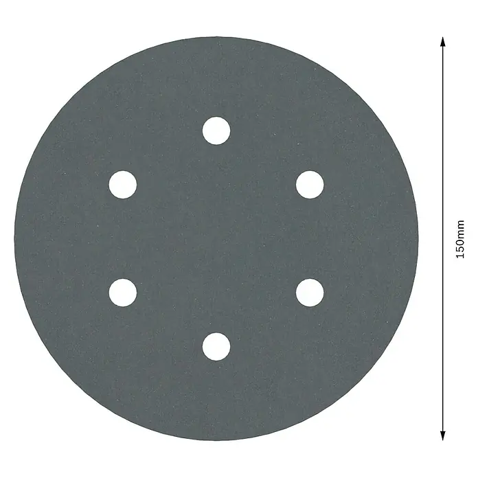 Bosch Set de hojas de lija F355 Best for Coatings and Composites - Grano: 600 mm, 5 ud., Diámetro: 150 mm - Disco de lijado de 150mm con orificios de aspiración de polvo, para un lijado eficiente.