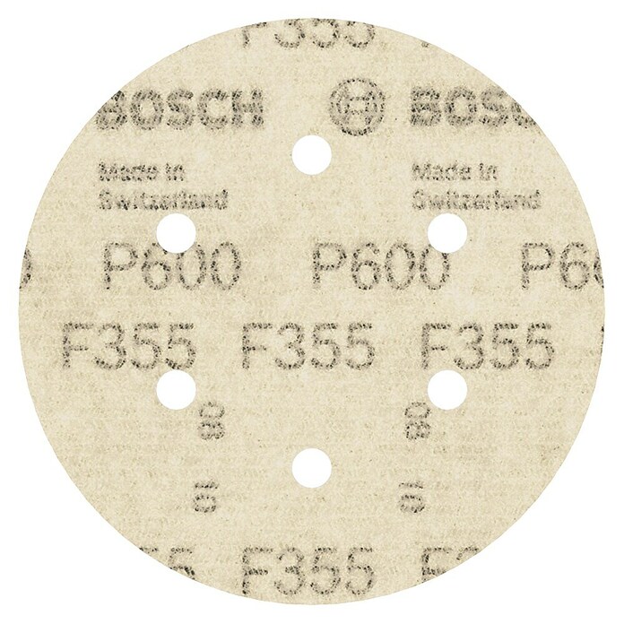 Bosch Set de hojas de lija F355 Best for Coatings and Composites (Diámetro: 150 mm, Grano: 600, 8 agujeros) | BAUHAUS